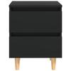 VidaXL Tables de chevet avec pieds en pin 2 pcs Noir 40x35x50 cm 805854