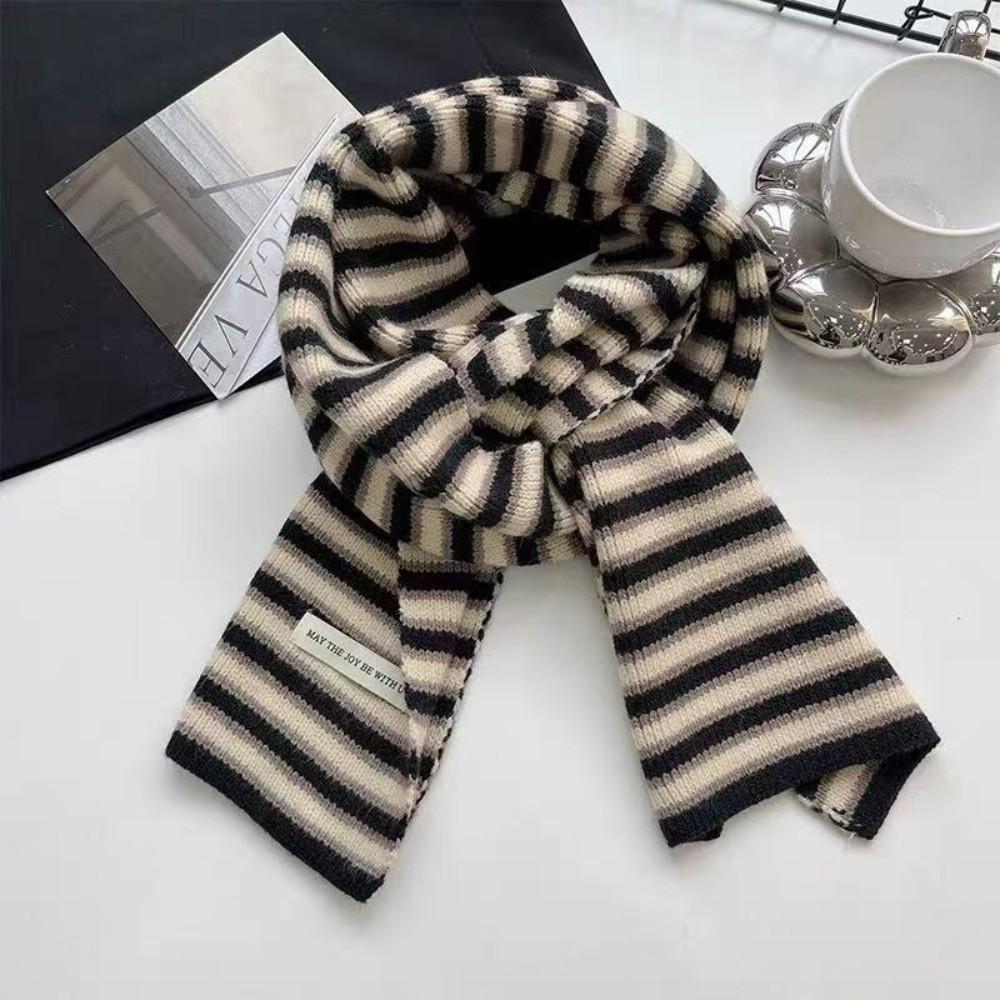 Knitted Knitted Scarf Stripe Scarves Bib New Neckerchief  Outdoor Sports