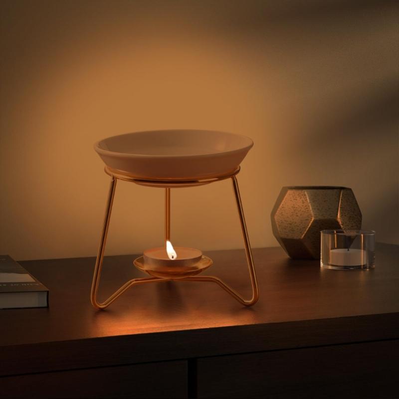 Decorative Ceramics Essential Oil Burners Aromatherapies Scent Diffuser Tealight Candle Holder Rack for Meditations Room