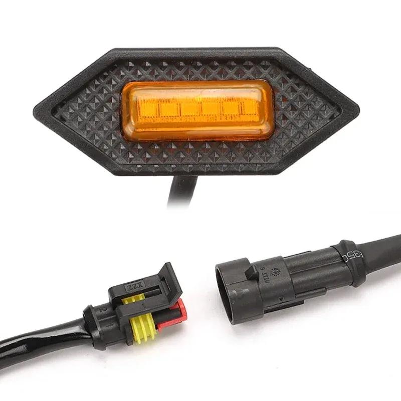 4Pcs/set Smoked Shell Amber Light Front Grille LED Light Safety Warning Light with Wire Harness Fit for Honda CRV 2017-2022