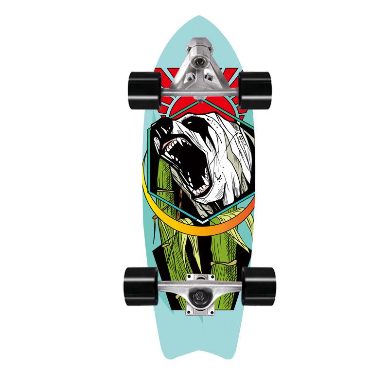 32 אינץ' סקייטבורד גלישה ללא דוושת זנב דוושת CX7 Bridge Brush Street למתחילים למתחילים לתרגול סקי גלישה