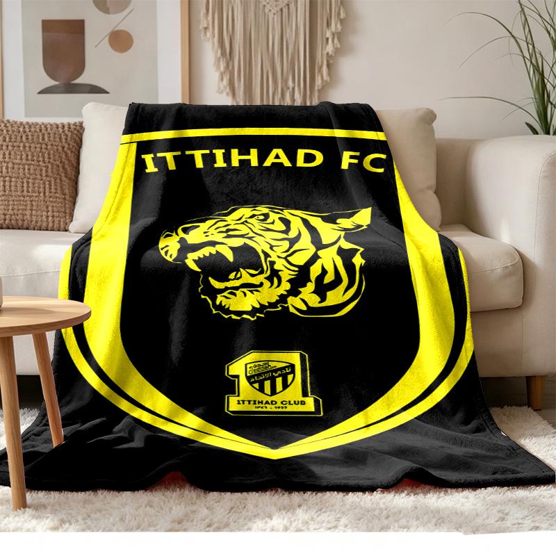 Al‑Ittihad FC Soft and Comfortable Flannel Suitable for Sofas Living Rooms Outdoor Camping Travel and Also Makes a Great Anniversary Gif