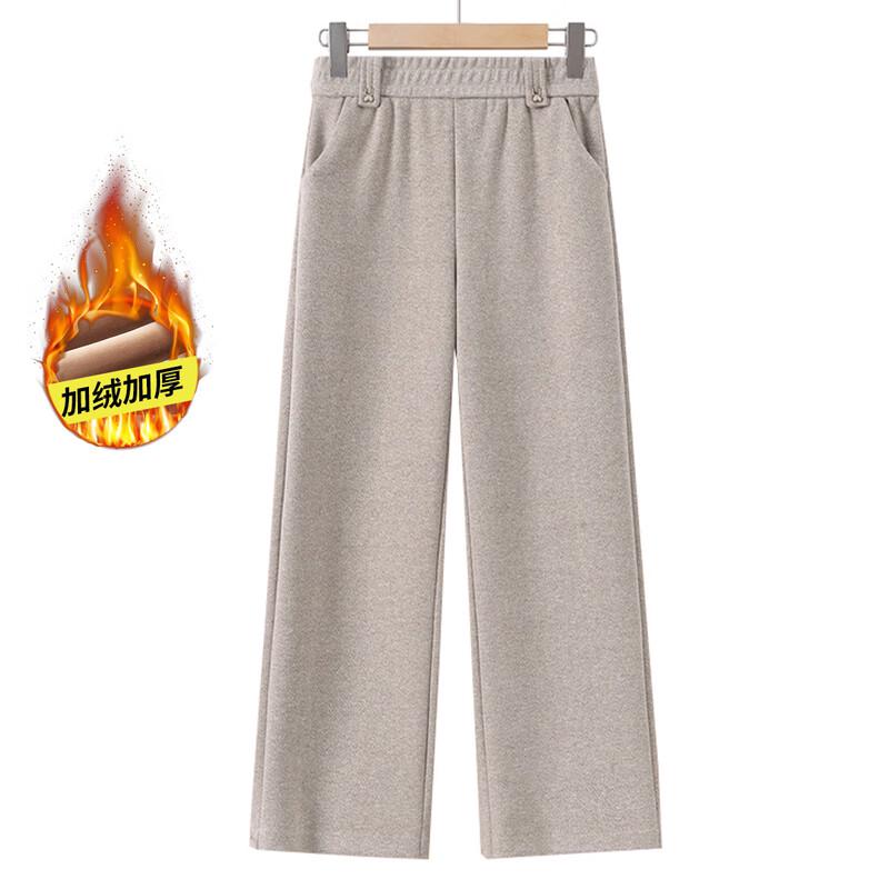 Women s Winter Fleece-Lined Straight Leg Casual Pants 5XL