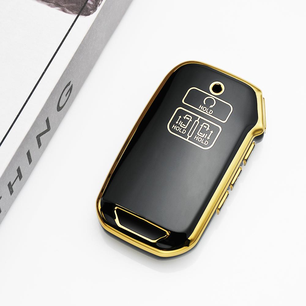 7 Buttons Remote Keyless Shell Fob For Kia Sportage R Stinger Sorento Cerato Carnival 4Th Gen K5 Tpu Key Fob Case Cover Keychain
