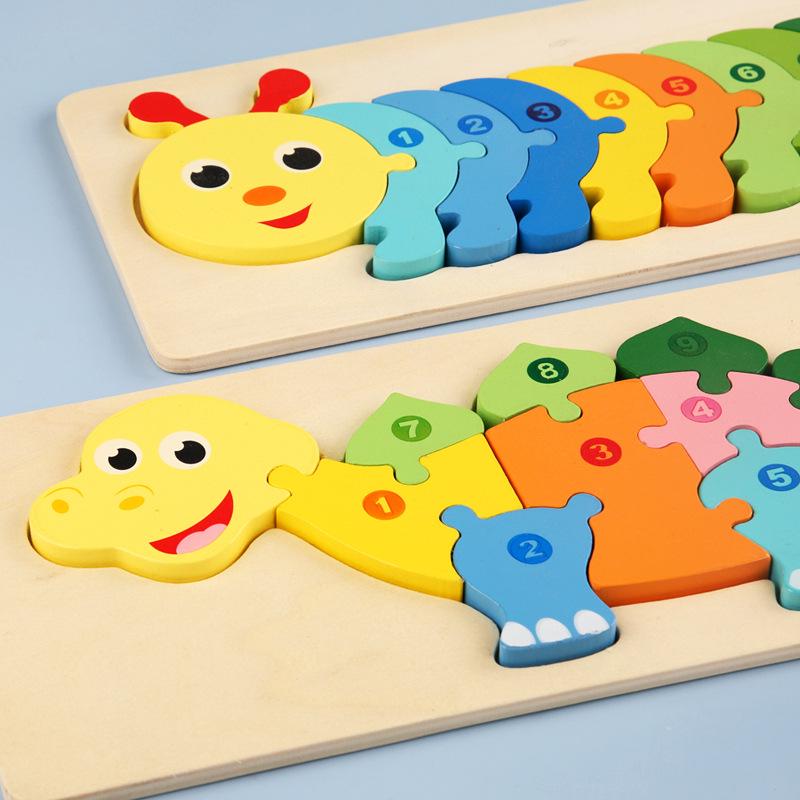 3D Wooden Transportation Animal Puzzle: Educational Jigsaw Board for Early Learning