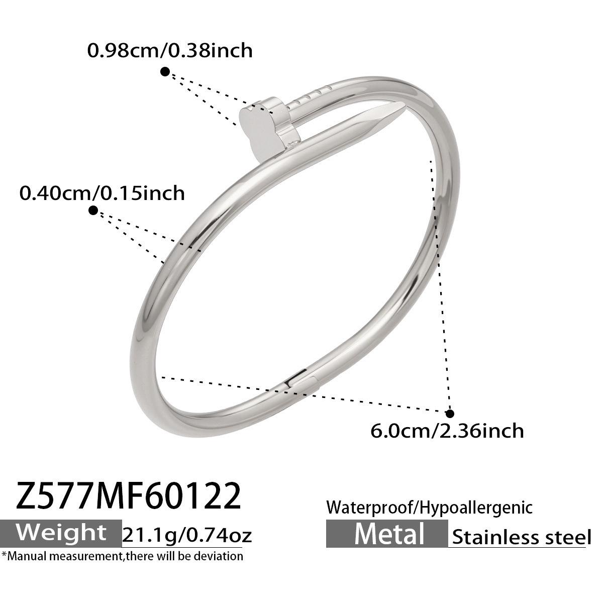 Luxury European & American Plum Blossom Zircon Stud Bracelet - Gold-Plated Stainless Steel