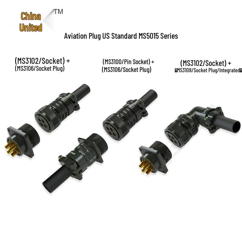 US Standard 5015 Aviation Plug, 2-19 Core, 3106 Socket & 3102 Pin Connector