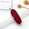 Vintage Elegant Large Oval Crystal Pendant Rose Gold Color Necklace For Women Girls Wedding Luxury Jewelry Gift