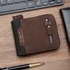 Large Capacity PU Leather Coin Purse Thin Card Holder Portable Men's Short Wallet  Travel