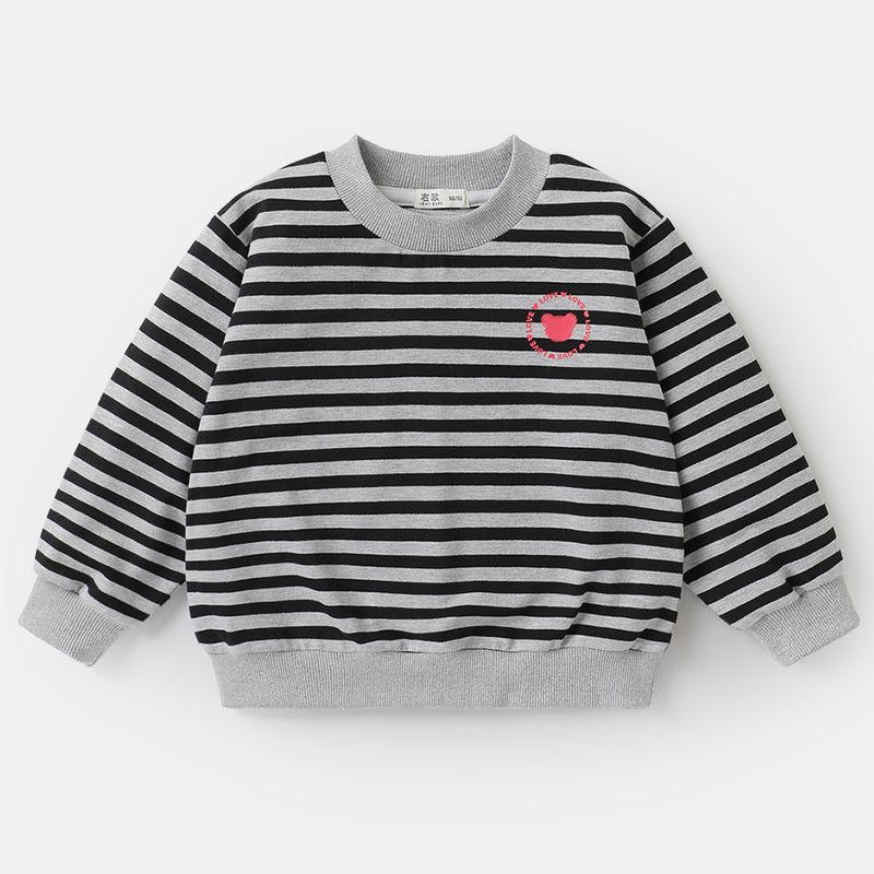 Boys' Casual Striped Crew Neck Sweatshirt Spring New Children's Clothing Kids' Top Baby Spring Trend U15947