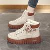 34-42 Kadın Kış Büyük Beden Moda Kalın Taban Ekstra Polar Yalıtımlı Pamuklu Botlar Kar Botları Yüksek Bilekli Pamuklu Ayakkabılar
