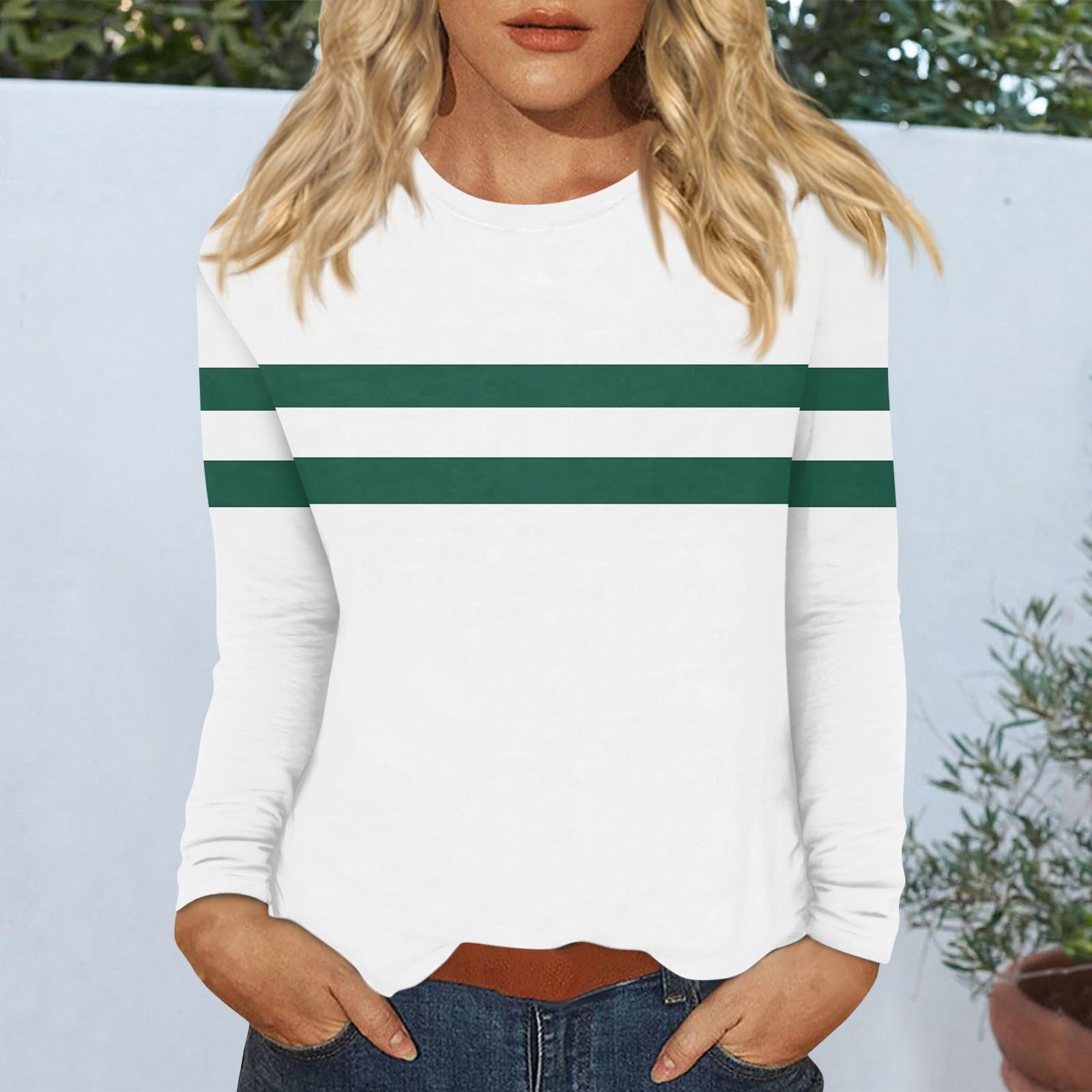 

Женский повседневный топ с длинными рукавами и круглым вырезом с цветочным принтом XL белый