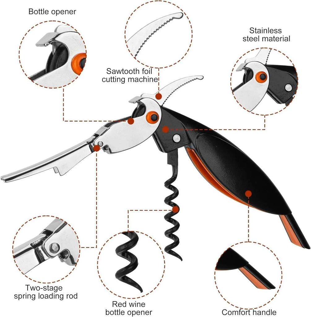 Otvírák na papouška Vývrtka Vytahujte korky na víno Odhalte Vlastní jméno Nůž Kapesní nože Vytahovák Pinzeta Velkoobchod Dropship