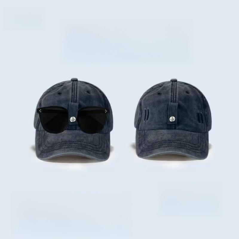 2026 New Cat-ear Sunglasses Baseball Cap Y2K Washed-out Pilot Hat for Men, Women Outdoor Sun Protection Hat