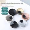 Zinc Alloy Round Cable Management Box with Cover Plate for Desktop, Office, and Computer Cables (Sizes: 50, 53, 60, 80).