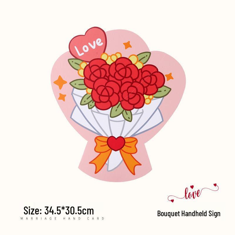 Bridal Party Wedding Photo Props: Bride, Bridesmaid & Groomsman Handheld Signs for Group Photos & Proposal Games