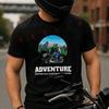Touring And Adventure Motorcycle Logo Moto T-Shirt Vintage Cotton Plain Mens Funny T Shirts Cas