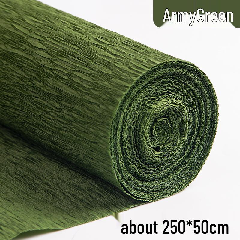 Packung dickes grünes Krepppapier für handgefertigte 3D-Blumen, ideal für Bastelarbeiten in Grundschule und Kindergarten