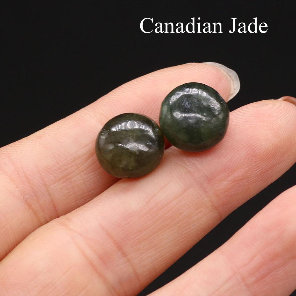 1 Paar, böhmische Reiki-Heilkristall-Ohrringe, einzigartige runde Edelsteine aus natürlichem Energiestein, Ohrstecker für Frauen, Urlaubsschmuck, Geschenke, 12 × 12 mm