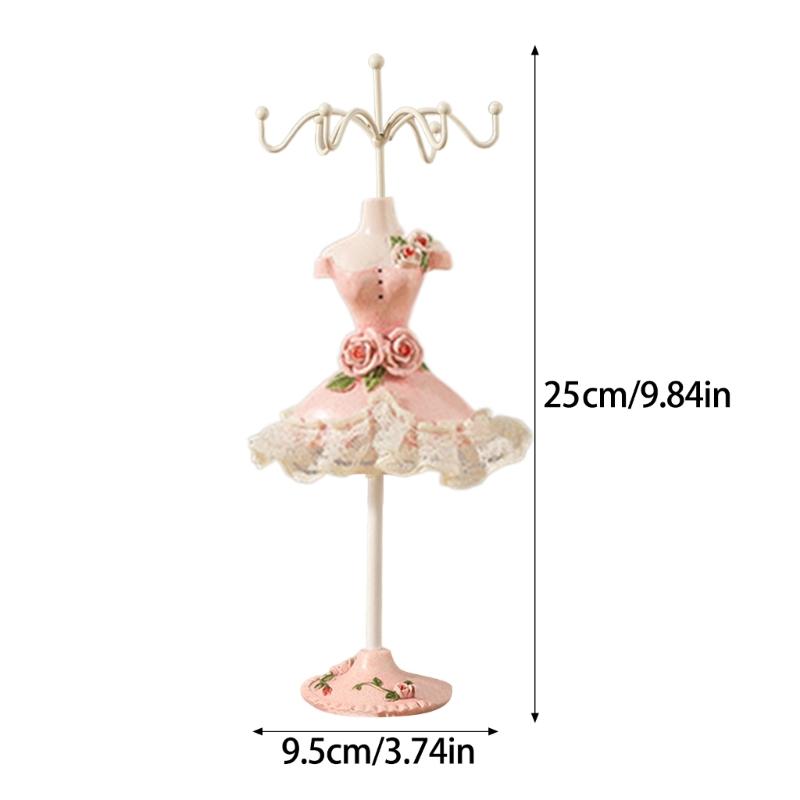 Rotatable Doll Model Jewelry Tower Fashionable Jewelry Organizer Model Display Rack for Earrings Necklace Bracelet