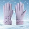 Ski Gloves Women's Autumn and Winter Warm Touch Screen Piled Thickened Windproof, Cold and Water-proof Outdoor Riding Gloves