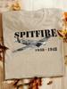 Herren Spitfire Jäger Grafik - Lässiges kurzärmeliges Sommer-T-Shirt mit Retro-Druck von 1943