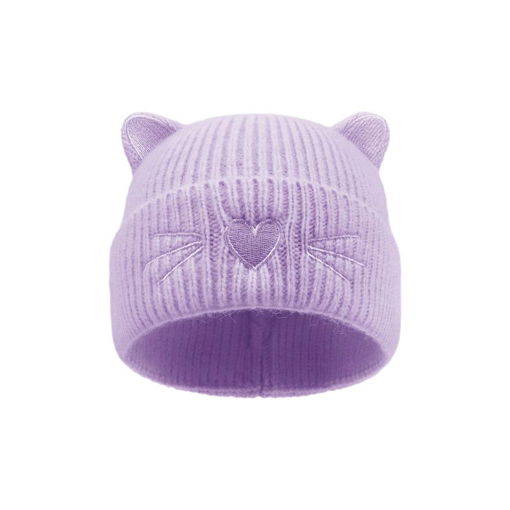 Soft Warm Winter Cap Cat Ear Embroidered Bonnet Casual Casual Knit Cap Autumn Winter