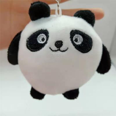 Pelúcia Recheada 1PCS 9CM Panda Pelúcia Brinquedo Animal Recheado Brinquedo PP Algodão Chave Pingente Para Enviar Crianças