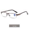 Photochromic Multifocal Anti-Blue Light Reading Glasses for Men & Women - Metal Frame, Business Use, High Definition