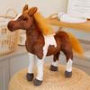 Kids Horse Doll Fleece Fabric Foal Shape Doll PP Cotton Filling Easy To Maintain Children Playroom Horse Companion