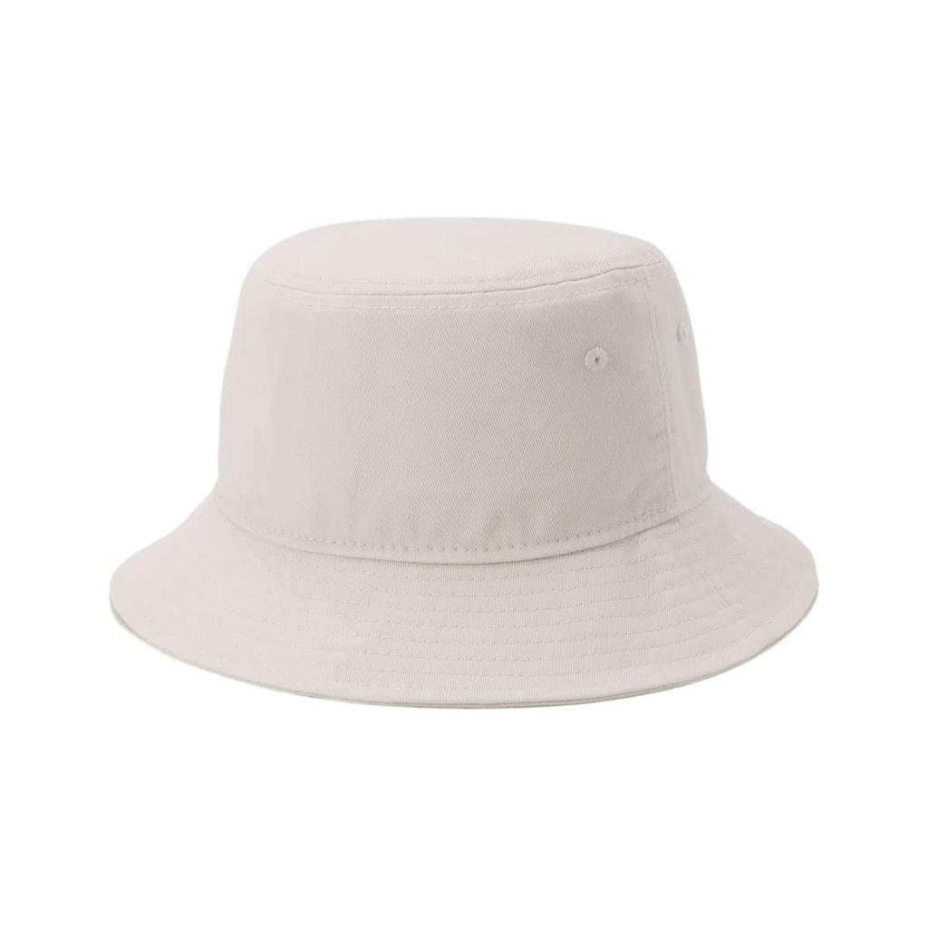 New Era STN WHI 25J Twill Cotton Bucket BUCKET-01 Hat, Stone, M/L