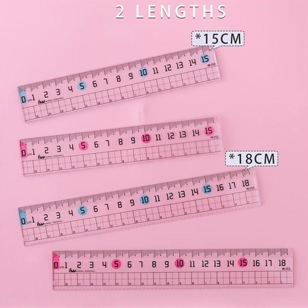 Preventing Myopia Ruler Transparent Straight Rulers Creative Scale Ruler  School Office