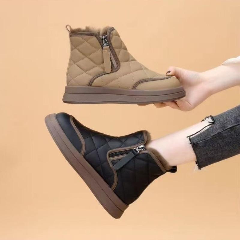 New Women's Snow Boots with Added Fleece and Thickened Cotton Boots and Shoes