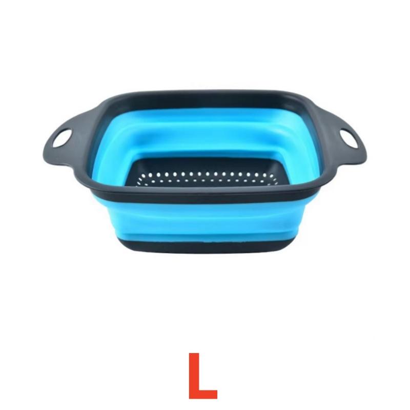 Foldable Strainer Fruit and Vegetable Washing Basket Colander Tableware Drainer Silicon Colander Foldable Drainer Kitchen Gadget