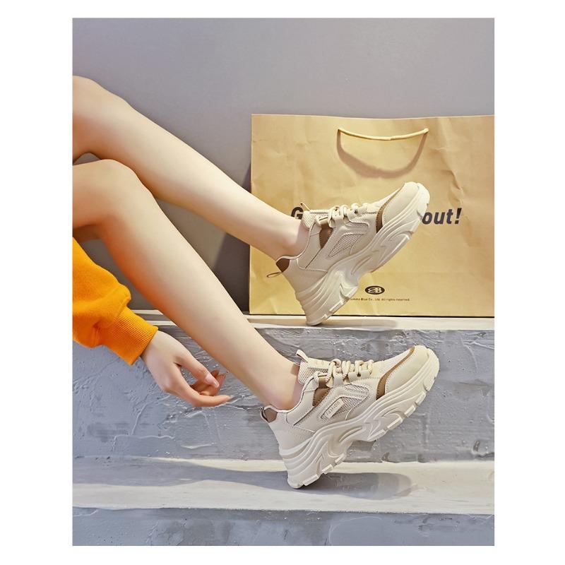 Women Thick Sole Mesh Breathable Casual Sports Dad Sneakers