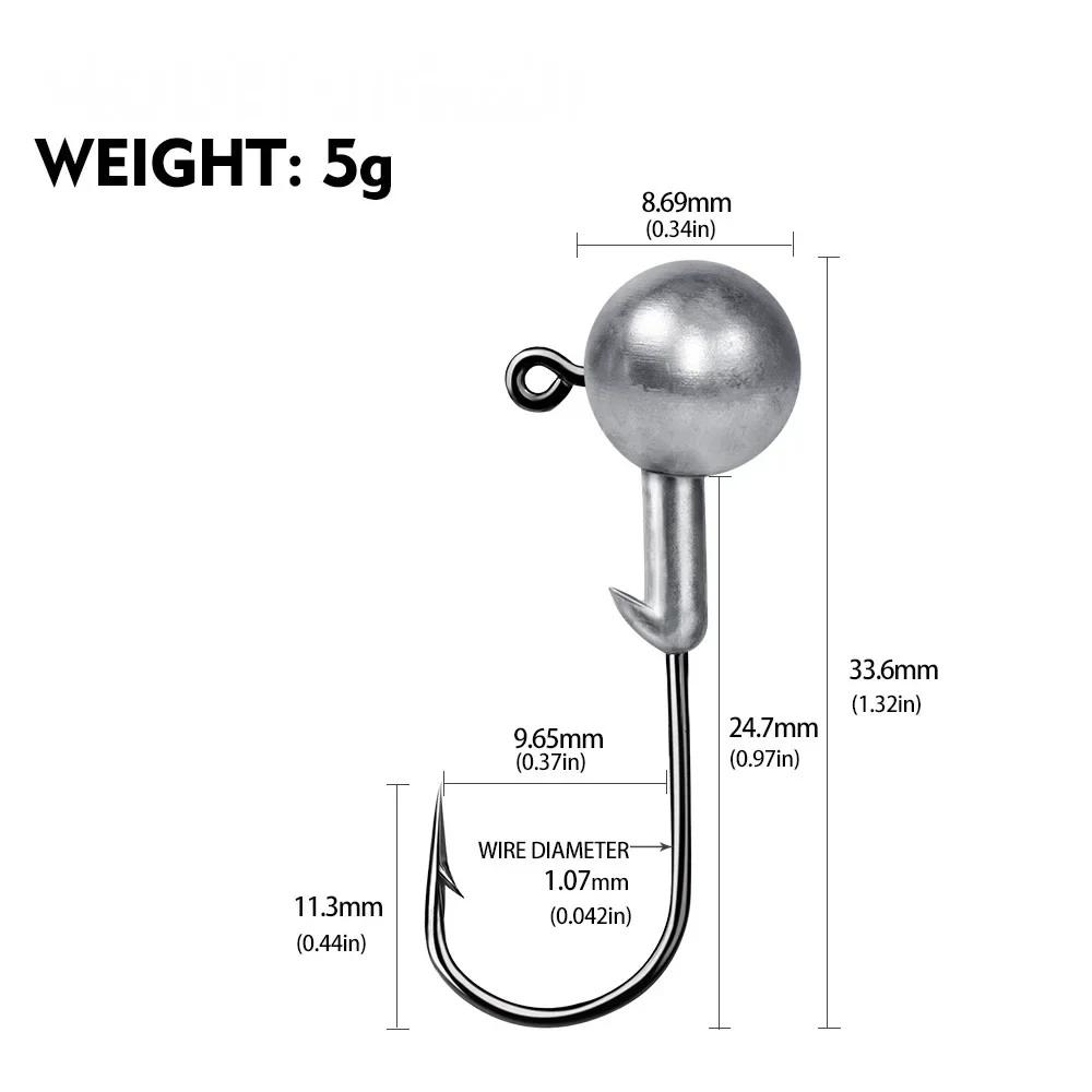 10 st 1g 2g 3,5g 5g 7g 10g 12g 20g Crank Jighuvudkrok Fiskekrok Huvudjiggbete Hårdbetesmjukmask Fiskekrok Jigghuvud för fiske