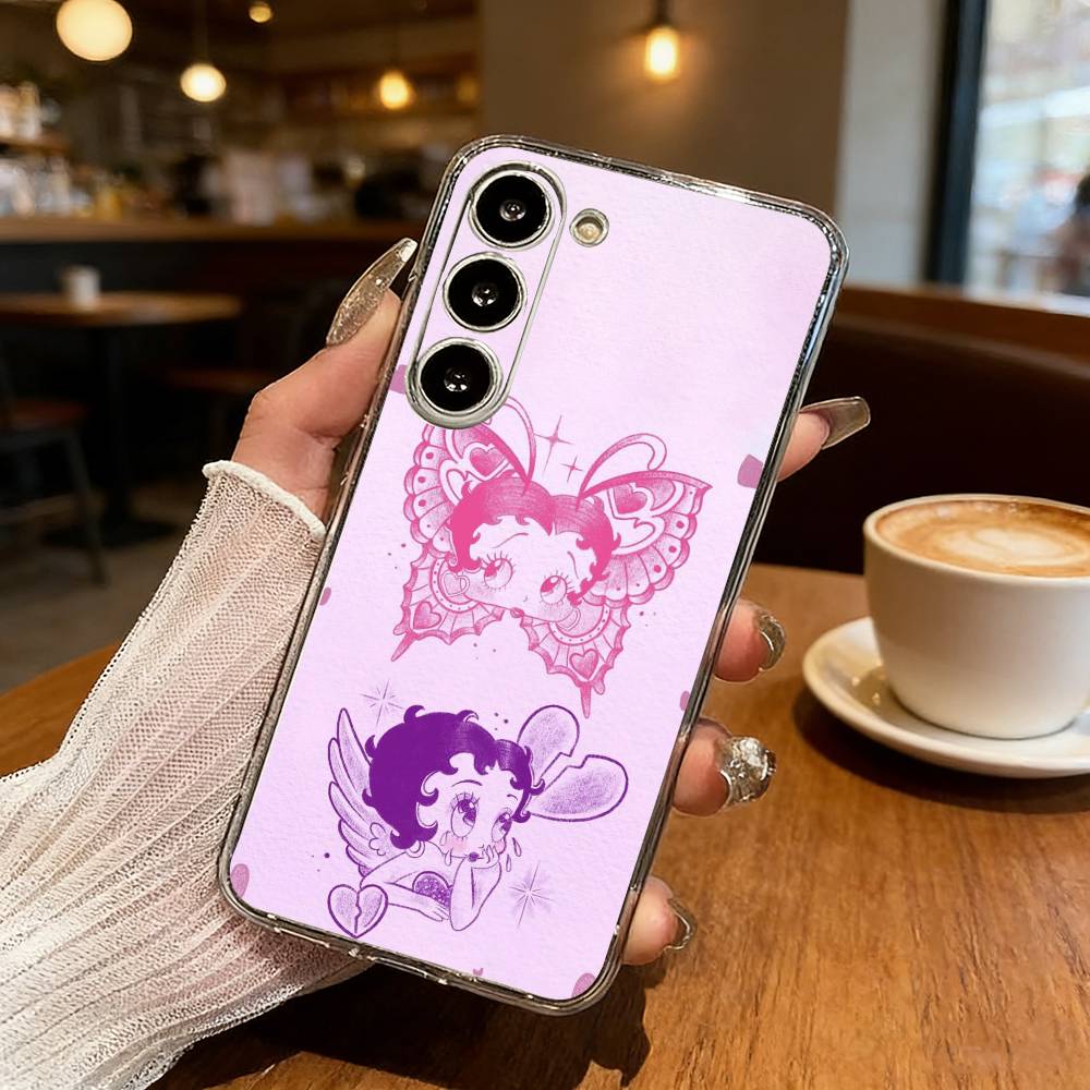 Sexy B-BeTTy-CuTe-BoopS Phone Case For Samsung S25,S24,S21,S22,S23,S30,Ultra,S20,Plus,Fe,Lite Transparent Cover