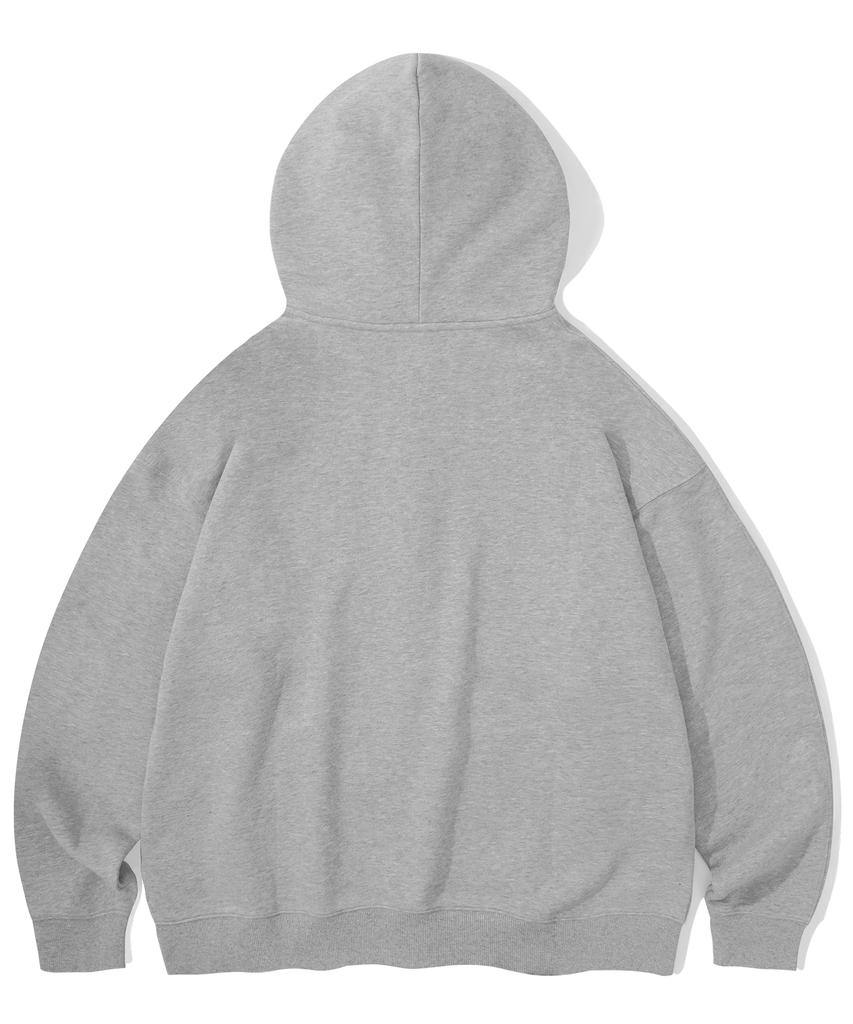 Filluminate Two-Way Essential Zip-Up Hoodie - Grey