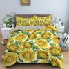 3D Sunflower Bedding Set Luxury 2/3Pcs Floral Print Duvet Cover Sets Single Twin Queen King Size Bedclothes With Pillowcases