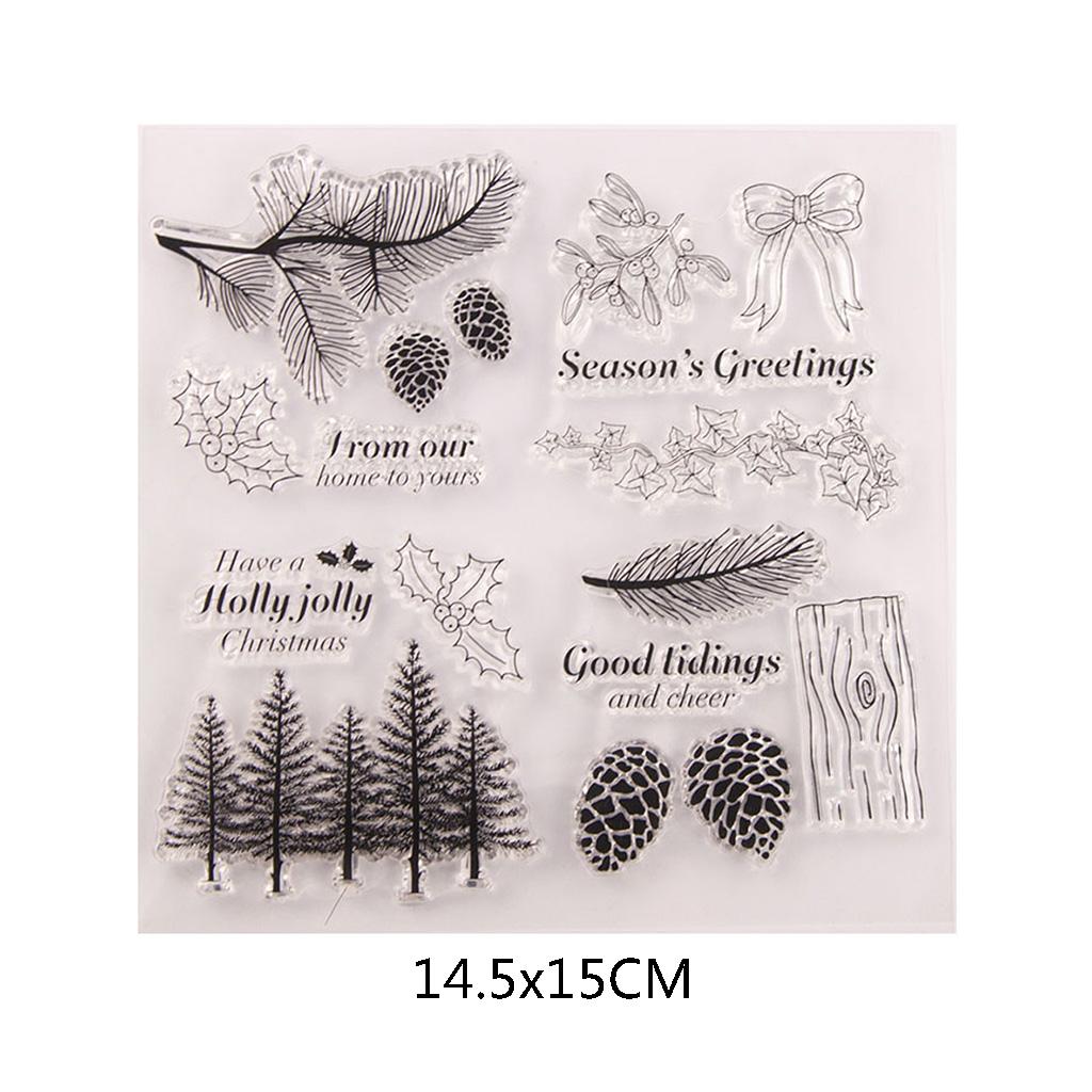 Tree Pinecone Silicone Clear Seal Stamp DIY Scrapbooking Embossing Photo Album Decorative Paper Card Craft Art Handmade Gift
