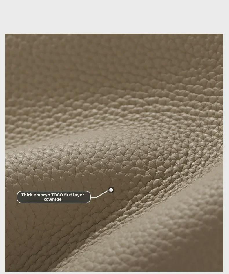 Women's Genuine Cowhide Bucket Bag - Versatile, Large-Capacity Handbag for Commuting & Daily Use.