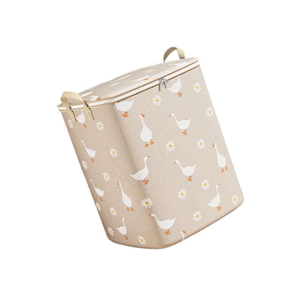 Large Capacity Storage Bag For Blankets Clothes Non Woven Fabric Foldable Seasonal Clothing Organizer With Handles