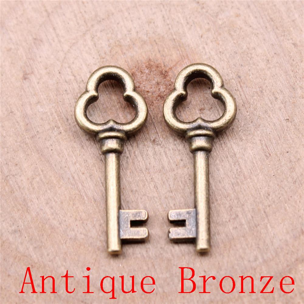 Classic Key Shaped Charms Pendant For Bracelet Necklace Jewelry Making Craft Findings