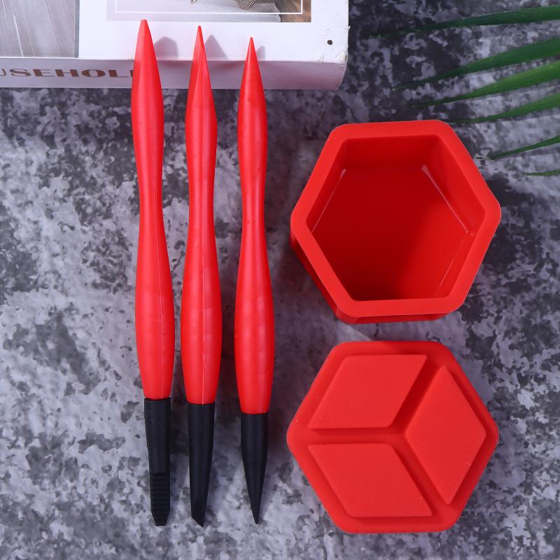 Micro Glue Applicator Brush with Pot - Easy Clean Reusable Silicone Glue Brush Tool for DIY Crafts and Miniature Models