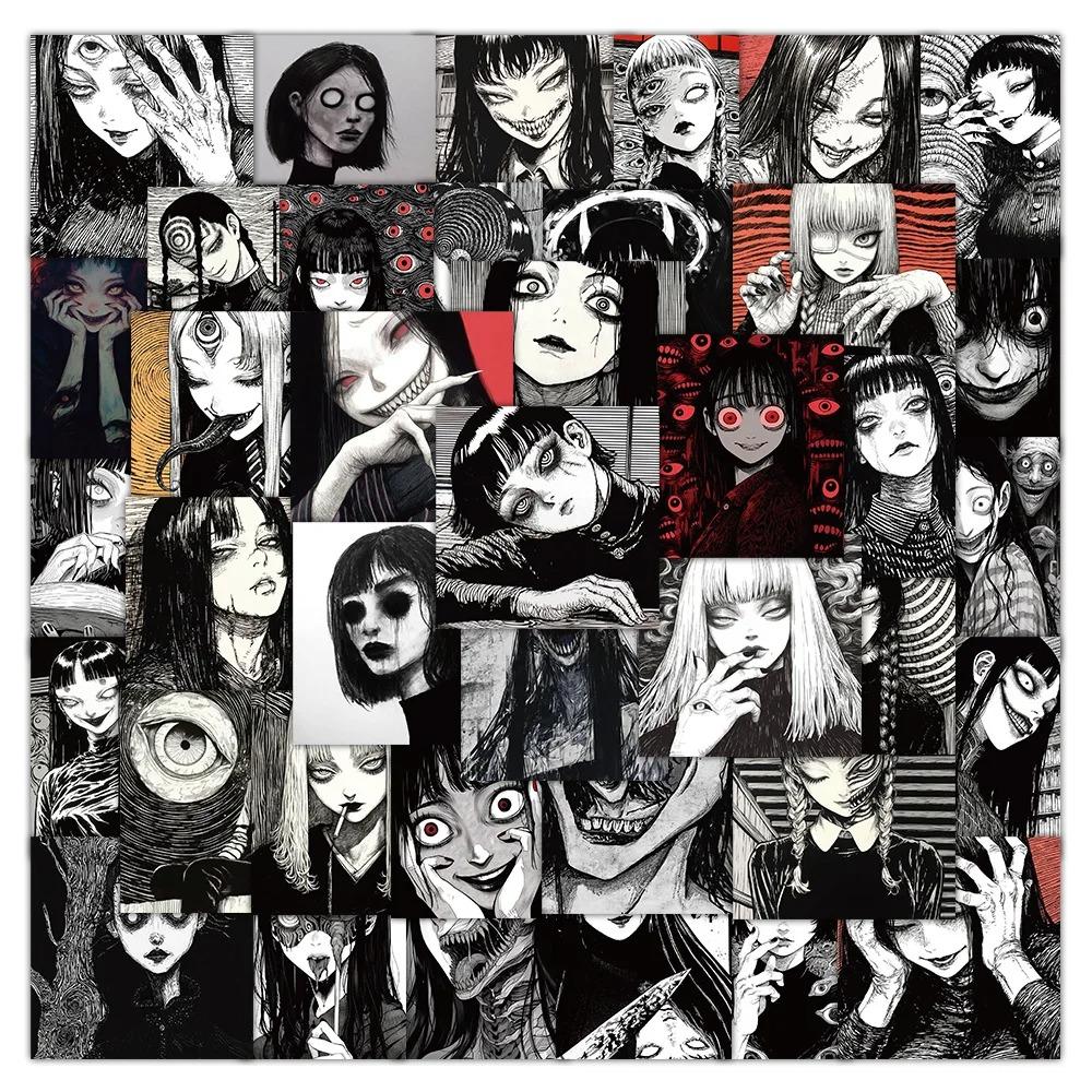 10/30/50pcs Thrilling Horror Girl Cartoon Stickers Anime Decals DIY Notebook Motorcycle Laptop Guitar Cool Graffiti Sticker Pack