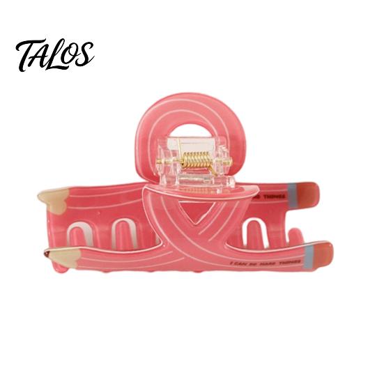 Childlike Stationery Hair Claw Thick Built-in Spring Claw, Transparent Soft Acrylic Shower with Frog Shaped Curved Anti-Slip Teeth, Cartoon Style Clip