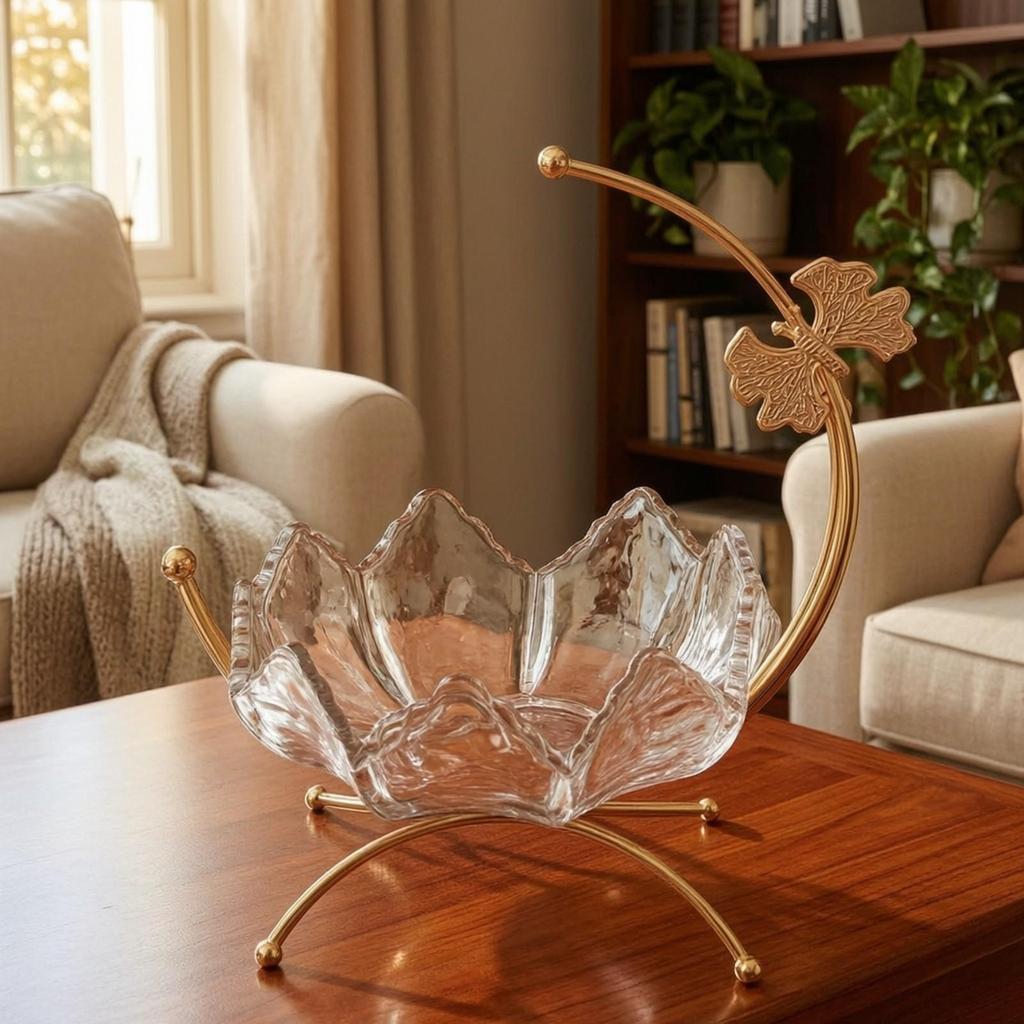 Fruit Bowl with Metal Stand Classic for Living Room