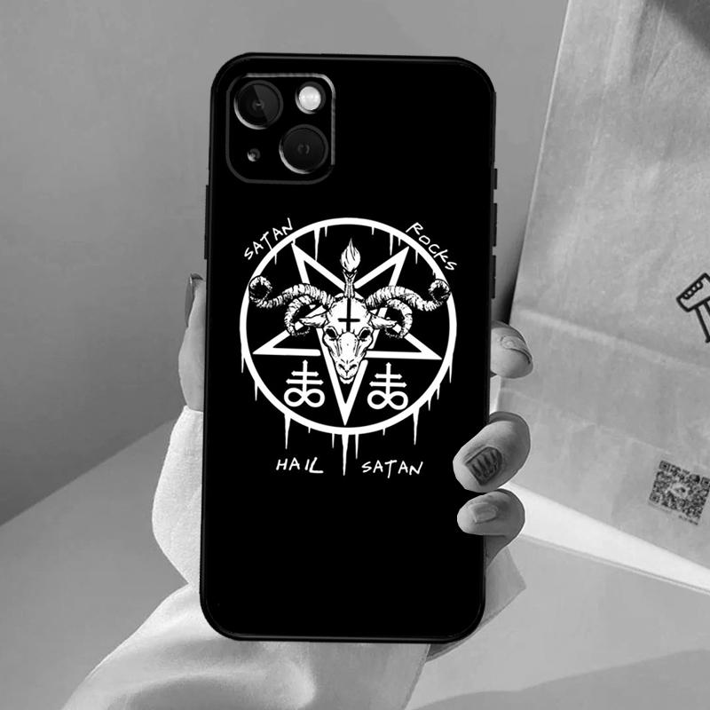 Pentagram 666 Demonic Satanic Case For iPhone 16 15 14 13 Pro Max 12 Pro Max Mini 11 Pro Max XS X XR Plus Cover Shell