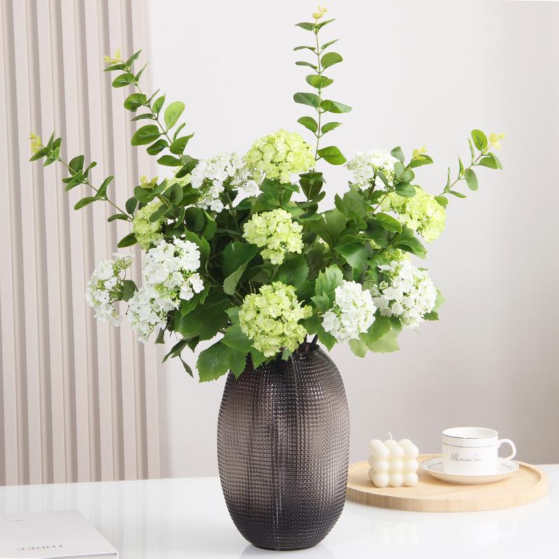 Künstlicher Hortensienstrauß zur Dekoration für Wohnzimmer, Esstisch oder TV-Schrank