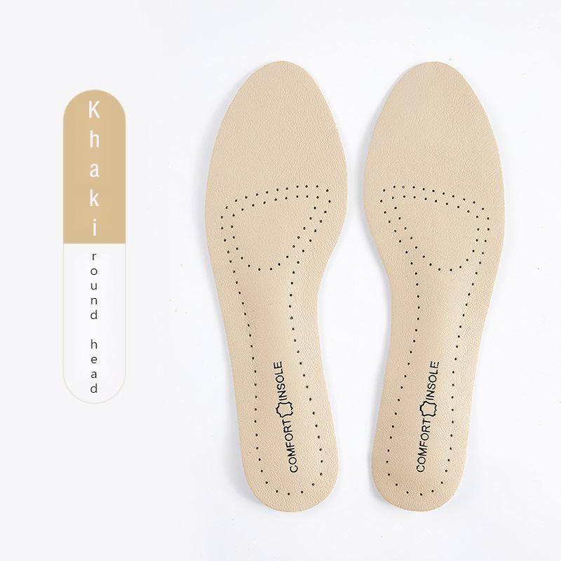 1Pair Leather Women Shoes Insoles Soft Non-slip Shoe Pads Comfort Arch Support Insole for Feet Plantar Fasciitis Relief Inserts